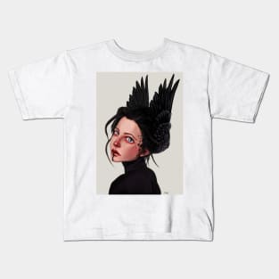 Raven girl Kids T-Shirt